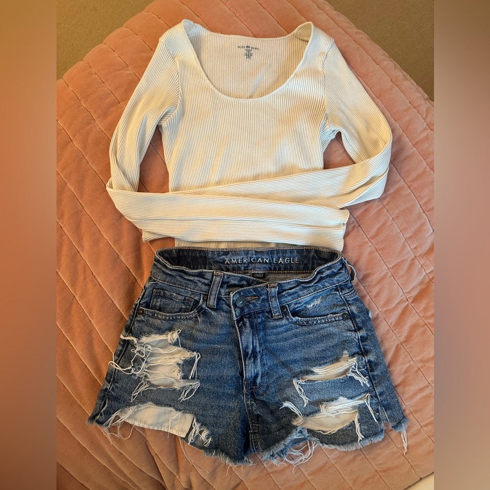 Brandy Melville Cream Scoop Neck